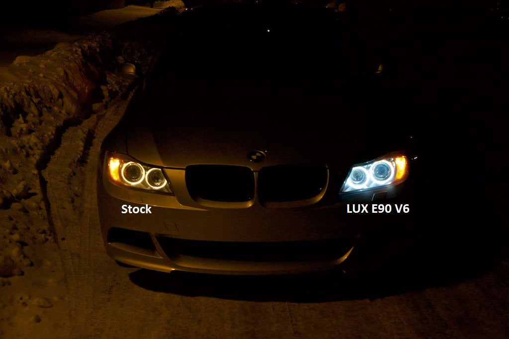 HEADLIGHTS ANGEL EYES LED BLACK for BMW E90/E91 03.05-11